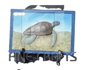 Polyresin sea turtle tourist souvenir wall plaque
