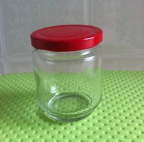 Pop wholesale glass ball round pickle hot sauce jar fermented bean curd jar with metal lid