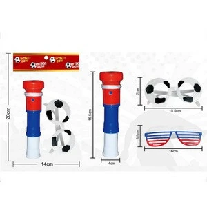 Popular football horn colorful cheering horn with glasses cheering tool for football