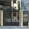 Popular sale new design decoration no fading powder coated gates and steel fence design for residential house yard