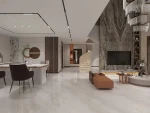 Porcelain panel shower wall works burning stone large panel white Karakata porcelain panel marble