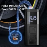 Portable Air Compressor Car Tire Inflator Auto Tire Pump w/ Digital Pressure Gauge LED Light Fast Inflation Car Tire Motorcycles