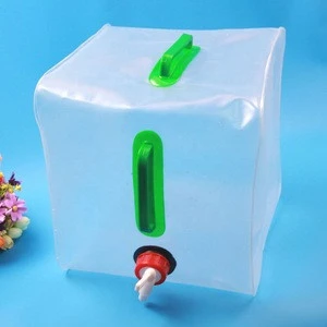 Portable Carrier Bag Collapsible Water Container Emergency Cube Bag PVC Outdoor Water Storage for Camping Hiking