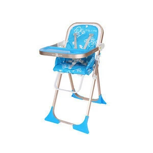 Portable foldable plastic and metal children baby high chair 511A