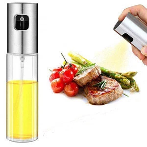 Portable food grade glass bottle olive oil sprayer cooking bottle