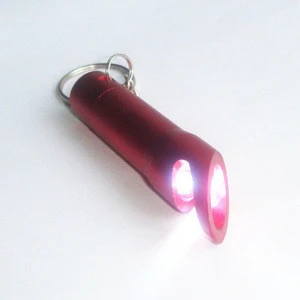 Portable Mini Aluminum Flashlight 3 LED Keychain Torch with bottle opener