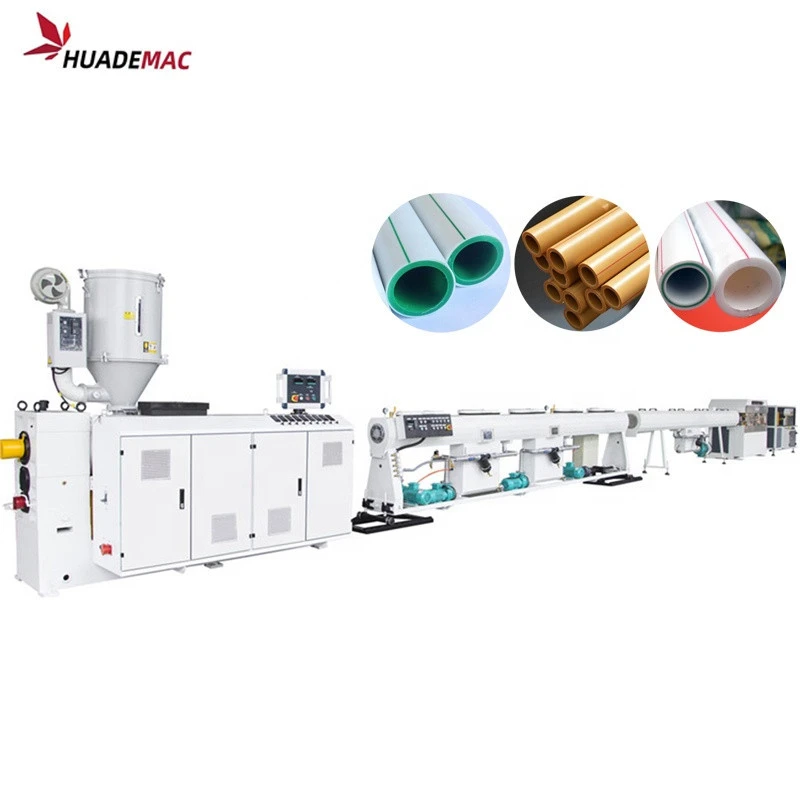 PPR PPRC glass fibre reinforced plastic pipe production line making machine huade machinery