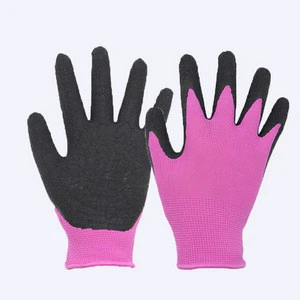PRI wholesale Pink Child chore dipping Latex rubber gloves kids gardening landscape protective gloves