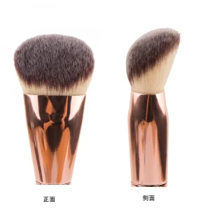 Private label Single Round Head Facial Foundation Cosmetic Brush Angled Makeup Brush