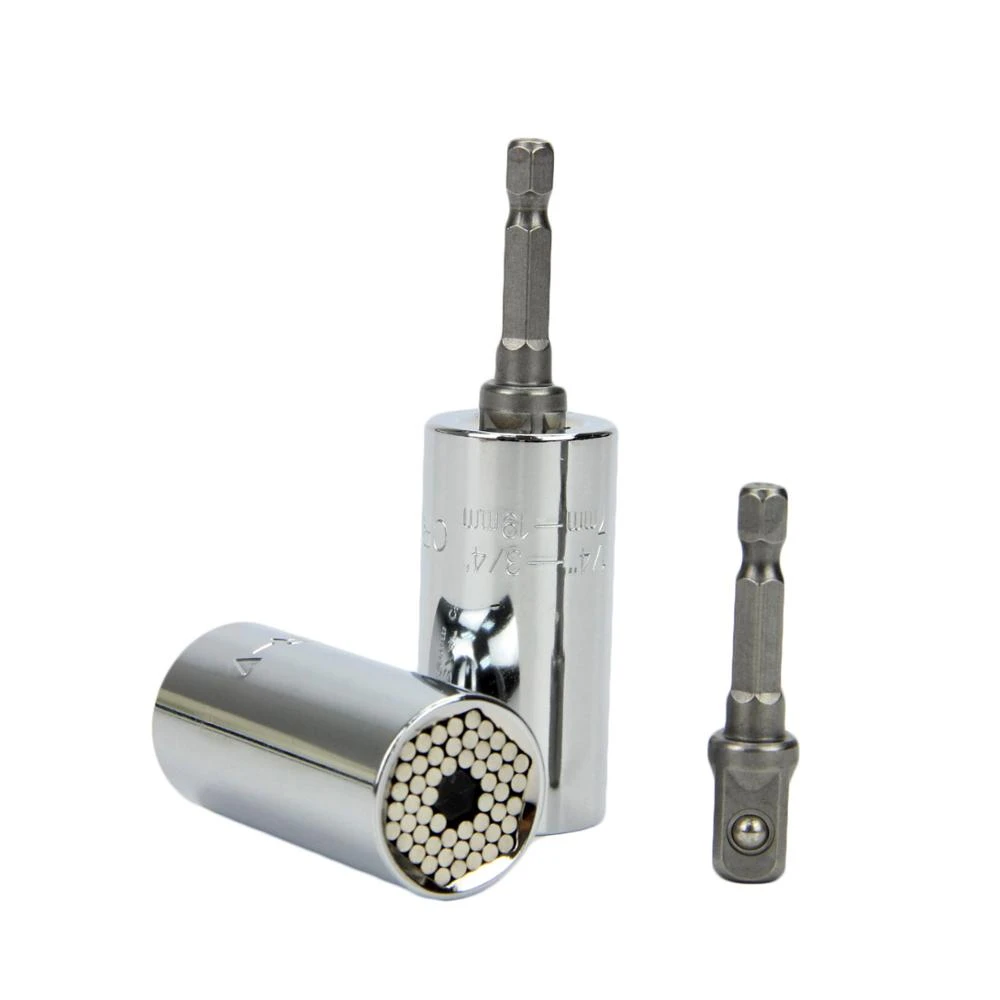 Professional 7mm-19mm Multifunction Bolt Ratchet Universal Socket Wrench Torque Tool Sets  Universal Sleeve