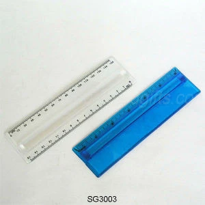 Promotional 16cm plastic Ruler with magnifier SG3003
