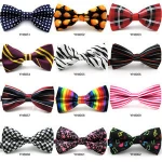 Promotional bowtie gift fabric polyester box men silk bow tie