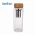 Import Promotional custom bamboo lid double wall glass tea infuser water bottle from China