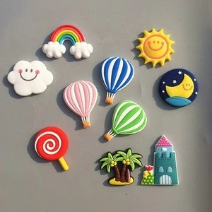 Promotional Rainbow Cartoon Customized Personalised 3D Resin Soft PVC Rubber Souvenirs Fridge Magnets for Refrigerator Stickers