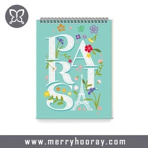 Promotional spiral notebook price/spiral notebook with perforated edges