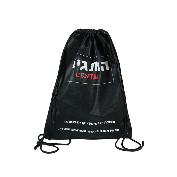 Promotional Wholesale Customized Non Woven Material Drawstring Back Pack Bag For Shopping Shoe Use