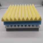 Pyramid shape flame retardant melamine sound insulation sponge