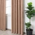 Import QINUO HOME 52"x95"  Soft Crushed Blackout Curtains Thermal Insulated Room Darkening Eyelets Curtains Set of 2 Curtain Panels from China