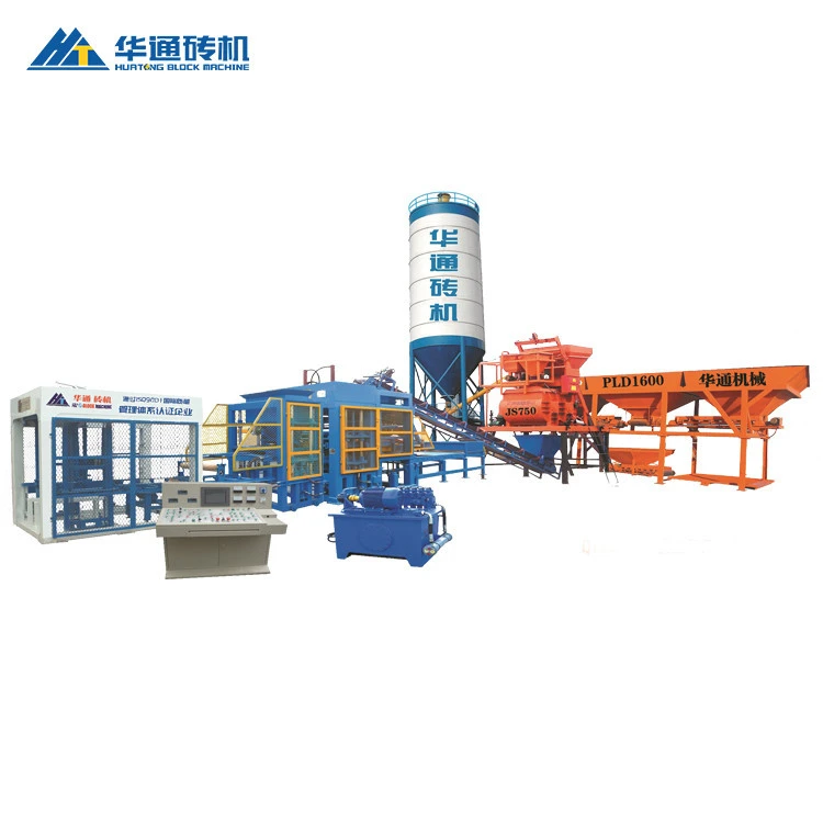QT10-15 Automatic block making machine with color feeder cement tile making machine