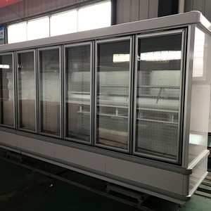 R404a/R134a supermarket refrigeration equipment glass door commercial chiller/freezer/refrigerator