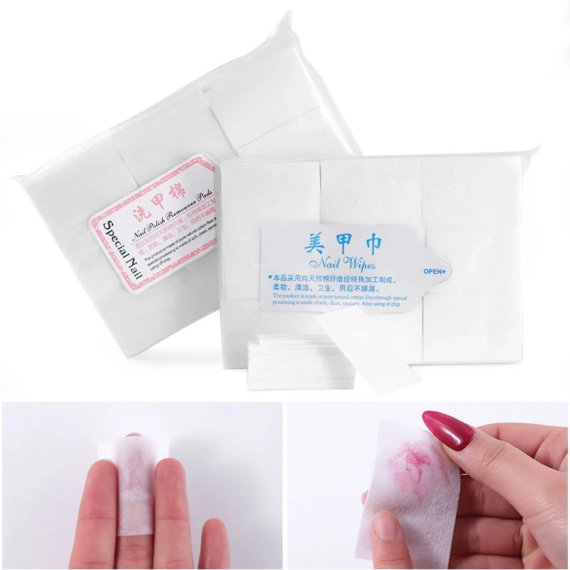 Ready Stock Nail Art Remover Manicure Polish Remover Gel Lint Cotton Pads Paper Acrylic Gel Tips
