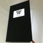 rechargeable lighting menu book M8514 with a lighted logo window on the front cover
