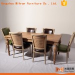 reclaimed teak wood restaurant oval solid wood dining table design