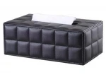 Rectangular PU Leather Facial Tissue Box Tissue Holder for Home Office, Car Automotive Decoration