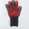Red silicone heat resistant gloves microwave oven barbecue protective gloves