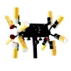 Remote control cold stage pyrotechnic cold pyro double electric windmill fireworks firing system for stage fountains