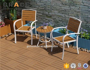 Restaurant furniture polywood material outdoor dining table chair set
