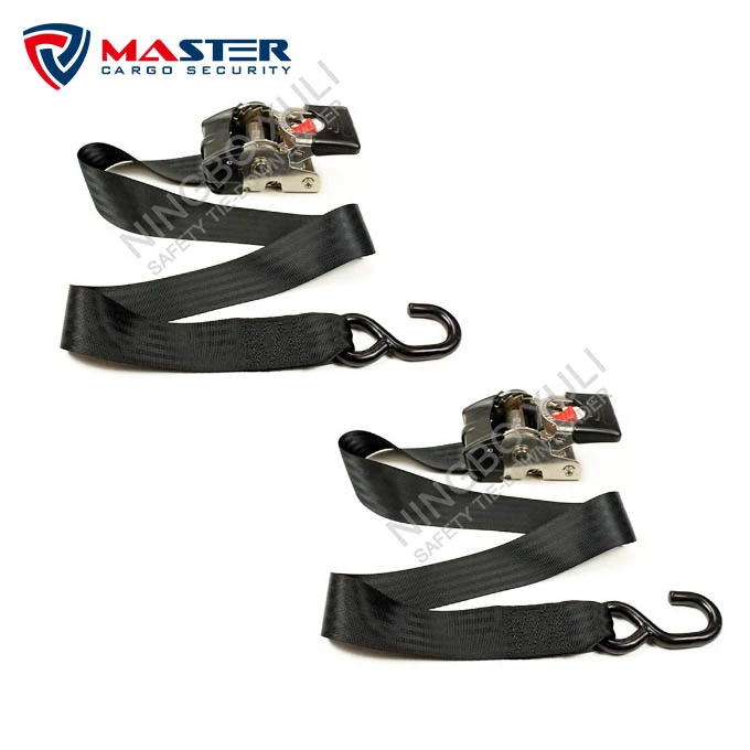 retractable ratchet strap 2 inch trailer transom stainless tie-down straps