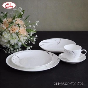 Round shape full villeroy and boch dinnerware set with beautiful arc decor YGG17201