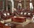 Import Rubber wood high-end villa leather art classical combined living room sofa, American style sofa, European style leather sofa from China