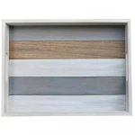 Rustic Wooden Serving Tray for Ottoman Wooden Coffee Table