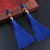 Import SAF wholesale boho new fashion jewelry colourful woolen tassel fringe drops earings for women 2020 from China