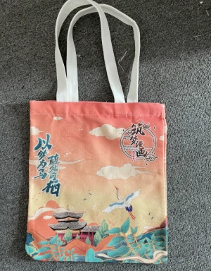 Sample in stock canvas Tote Shopping Bag Cotton Canvas Bag recycled drawstring canvas bag Random delivery accept Customized