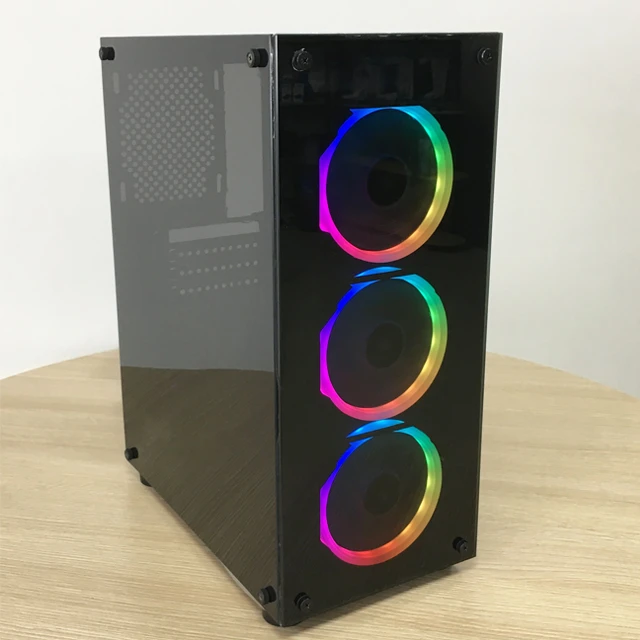 SATE(K379)Newest OEM ATX  Fashion style computer gaming chassis tower atx case with RGB fan
