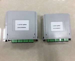 SC LC fiber PLC splitter insert type cassette card type slot splitter low insert loss
