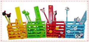 school wooden stationery set for children