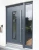 Import Seeyesdoor metal front entry doors aluminum entrance door with glass windows side light from China