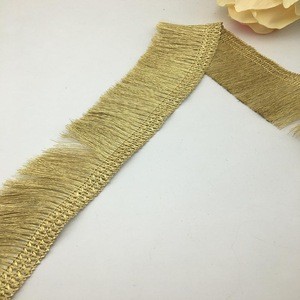 sewing golden tassel metallic gold fringe trim