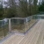Side mounted u channel for frameless glass balcony railing