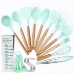 Silicone Kitchen Accessories Kitchen Tools Utensils Set Cooking utensils Non-stick Kitchen Gadgets With Measuring Spoons