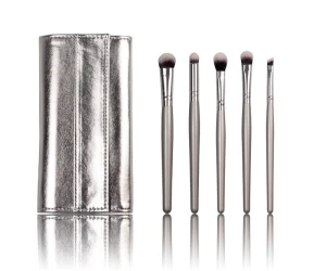 Silver Color Pocket Makeup Cosmetic Brush with Synthetic Hair