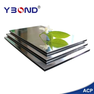 SJ-8823 Silver Mirror finish aluminum composite panel ACP sandwich panel prices