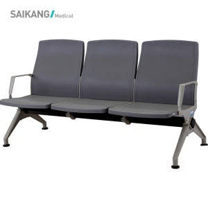 SKE006-1 PVC Plastic 3-Seater Waiting Chair