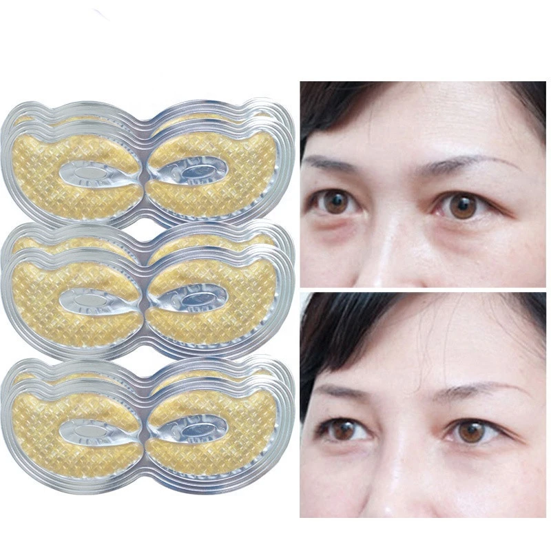 Skin Care Crystal Collagen Eye Mask Gold Dark Circles Remove Eye Gold Mask 24k Eye Patch