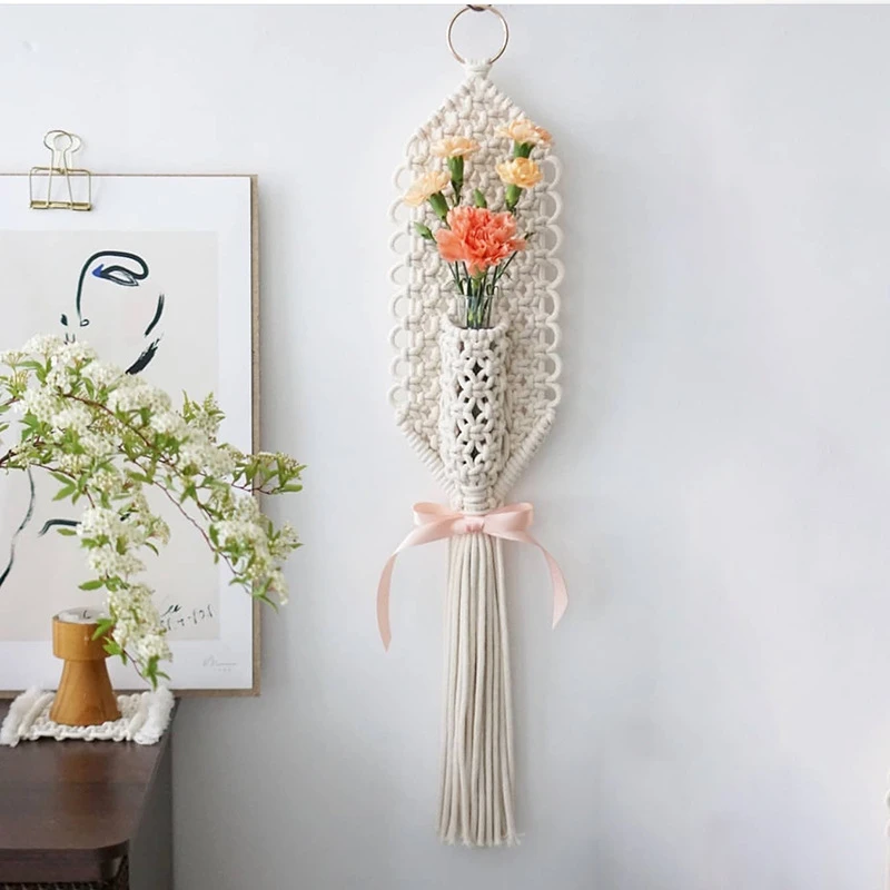small Colorful Art Decor Macrame Wall Hanging Boho Woven Home Decoration for Bedroom Living Room