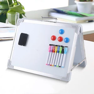 Small Dry Erase White Board,12&quot;X16&quot; Magnetic Portable White Board Double-Sided Desktop Foldable Whiteboard Easel